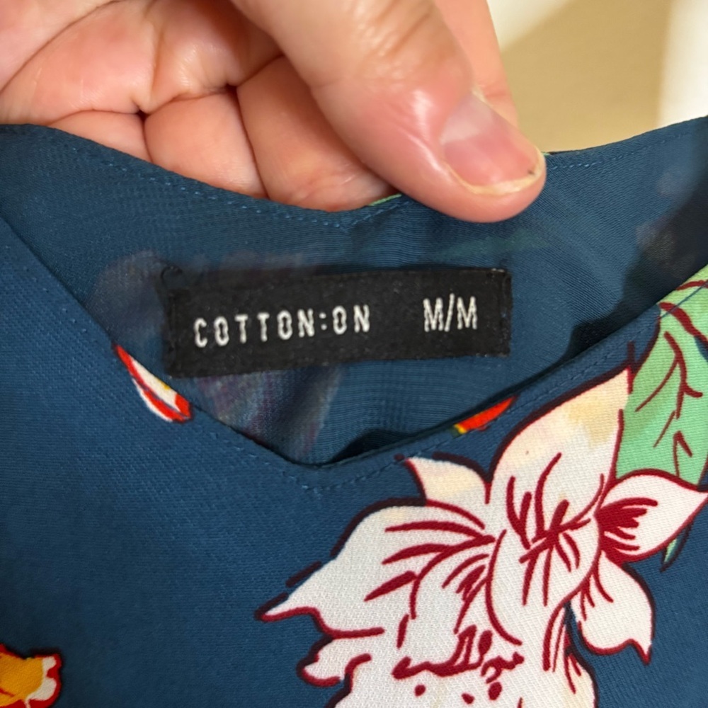 Cotton On Teal Floral Camisole Size M - Picture 4 of 9